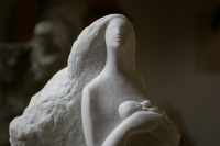 Madonna, carrarský mramor v 32cm, 2008 detail